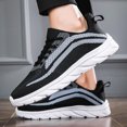 thumbnail image 4 of VOVORY Fashion Men Sneakers Breathable Mesh Athletic Running Sports Shoes Male Lightweight Casual Walking Shoes, 4 of 6