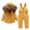 Yellow, variant on Baby Girls 2-Piece Snowsuit Set Hooded Down Jacket & Bib Pants, Waterproof Ski Outfit with Adjustable Cuffs for 12-24M