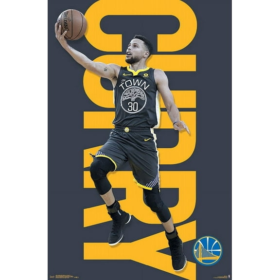NBA Golden State Warriors - Stephen Curry 18 Wall Poster, 22.375" x 34"