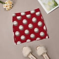 thumbnail image 7 of Baseballs On Red Background Women's skirt Mini Skirts A Line Skirt With Hide Pocket Baseball Baseball Baseball Baseball For, 7 of 7