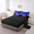 thumbnail image 4 of Manfei Desert Campfire King Bedding 7pcs,Gradient Starry Sky King Bed in a Bag,Blue Purple, 4 of 6