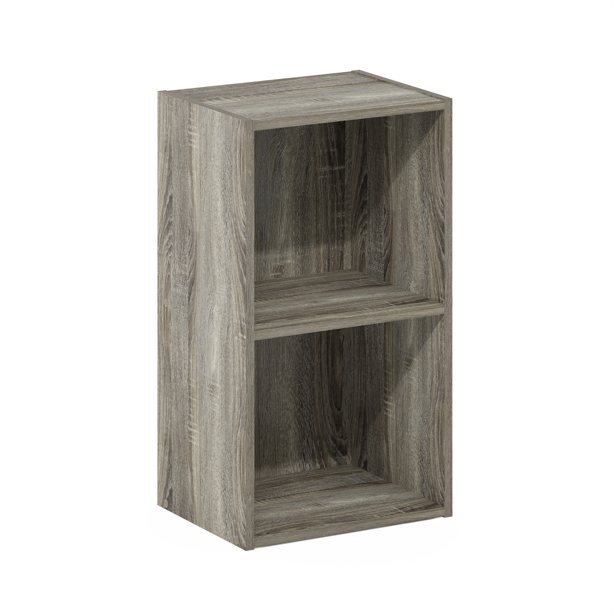 Furinno Pasir 2Tier Open Shelf Bookcase, French Oak