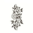 thumbnail image 1 of FOCUSNORM Temporary Tattoo Sticker Paper Floral Realistic Pattern Waterproof Sweat Proof Fashion Sticker, 1 of 1