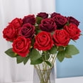 thumbnail image 3 of Xmarks 1pc Red Rose Artificial Flowers Long Stem 20in Fake Single Rose Like Real for Mother's Day Wedding Date Anniversary Decorations, 3 of 7