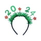 thumbnail image 5 of Diadema de Año Nuevo 2024 para mujer, accesorio para la cabeza para fiestas de cumpleaños de Halloween. Verde, 5 of 9