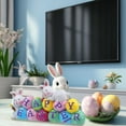 thumbnail image 5 of Hometravel Easter Rabbit Alphabet Resin Ornament, Craft Statue Desktop Decoration for Party, Spring Holiday Letter Design Figurine for Display, Decorative Piece for Shelf, Table, Mantel, Desk, 5 of 8