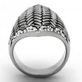 thumbnail image 3 of High polished (no plating) Stainless Steel Ring with Top Grade Crystal in Clear for Women Style TK1009, 3 of 3