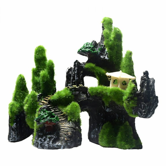 BESTSKY Aquarium Decoration Resin Yirtree Mountain Trunk Ornament for Aquarium Cave Tree Landscape Fish Tank Decorations
