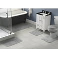 thumbnail image 2 of Garland Rug Traditional Washable Bath Rug Set, 5 Piece Set (2 Bath Rugs, Contour, Lid, & Runner) Platinum Gray, 2 of 7