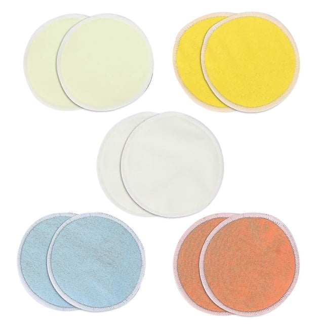 2024 10pcs Washable Breastfeeding Pads Resuable Nursing Feeding Breast Pads for Maternity