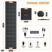 GRECELL Solar Panel Flexible Foldable 200W Portable High-Efficiency for Power Station