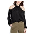 thumbnail image 2 of Rachel Roy Womens Satin Tunic Blouse, Black, 8, 2 of 2