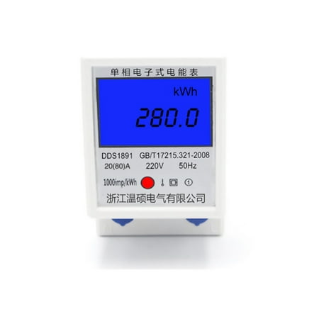 

Aokid DDS1891 Din-rail Single Phase Two Wire LCD Digital Display Energy Electric Meter Industrial control LCD Display Easy Installation Durable