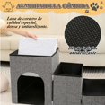 thumbnail image 4 of Escalera Plegable para Mascotas Desmontable 3 Niveles - Modular de Velcro, Almohadilla de Lana de Cordero, Almacenamiento, Independiente, Cojín Lavable Antideslizante, para Perros y Gatos, 4 of 7