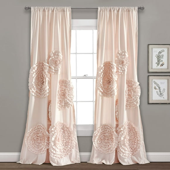 Panel de cortina para ventana Lush Decor Serena, 137 cm x 213 cm, rubor
