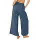 thumbnail image 3 of Pantalones de pierna ancha para mujer, elásticos, de cintura alta, holgados, de Color puro, informales, con bolsillos, para primavera y verano, 3 of 6
