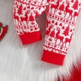 thumbnail image 6 of Outfits For Little Boys Baby Xmas Long Sleeve Christmas Romper Print Pants Hat Clothing Set 6 Months-9 Months, 6 of 7