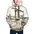 thumbnail image 2 of Bingfone Dutch Windmill Pattern Youth Classic Hoodies Soft Hooded Pullover Sweatshirts for Girls and Boys, 2 of 6