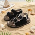 thumbnail image 2 of Meckior Toddler Boy Sandals PU leather Soft Sole Shoe Anti-Slip Shoes for Little Kids, 2 of 9