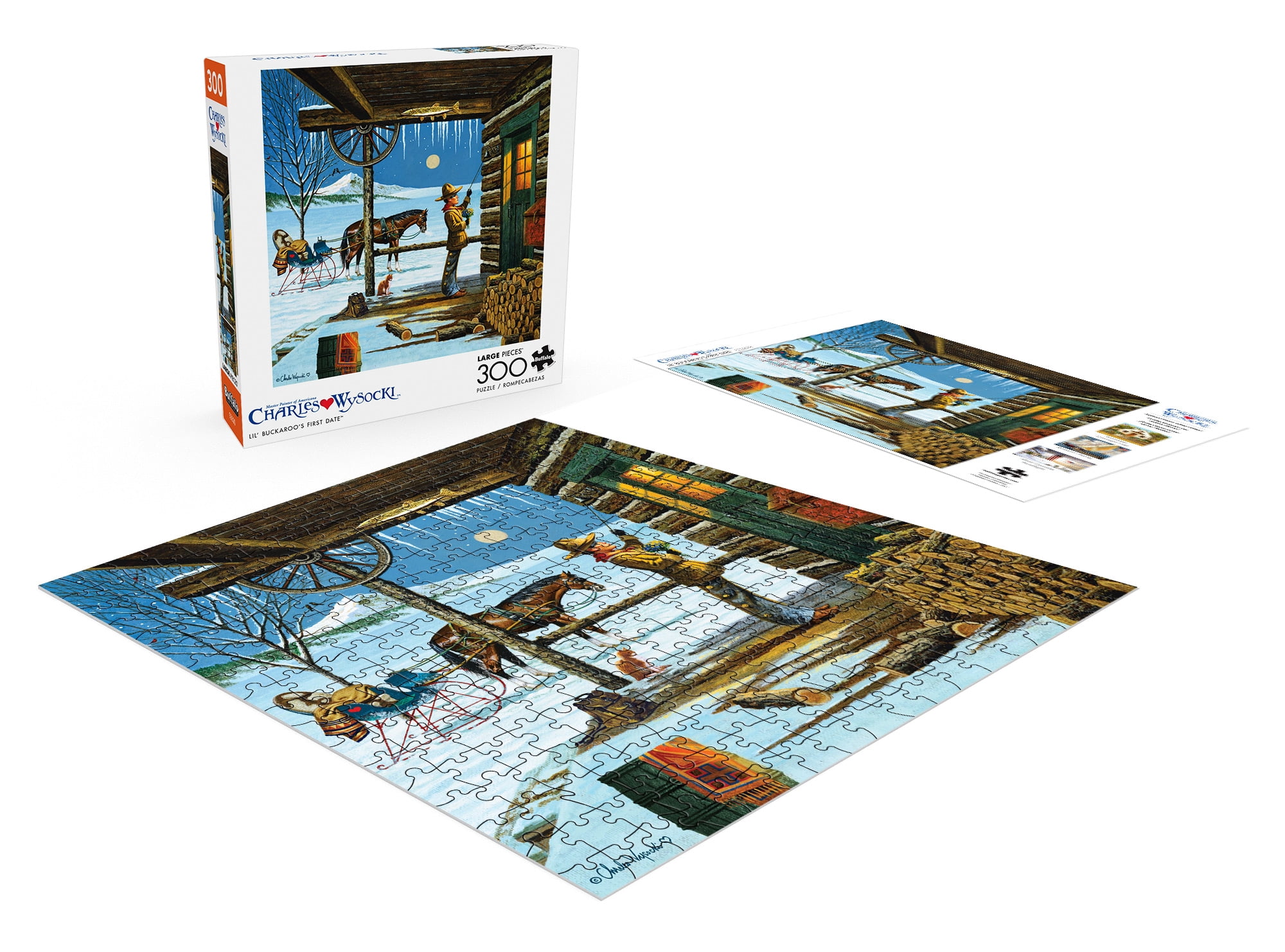 Buffalo Games 300-Piece Charles Wysocki Lil' Buckaroo's First Date Jigsaw Puzzle