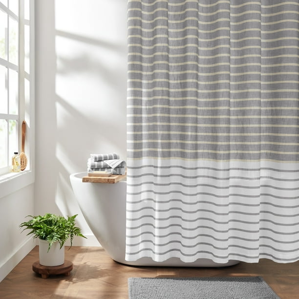 Gap Home Easy Stripe Organic Cotton, All Cotton Shower Curtains