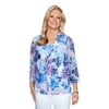 Alfred Dunner Womens Floral Patch Two For One