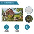 thumbnail image 6 of Farmhouse Placemats Set of 4, Pig Chicken Barn Botanical Washable Wipeable Table Mats for Dining Tables, Indoor Outdoor Kitchen Place Mats for Holiday Party Table Decor, 6 of 9
