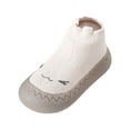 thumbnail image 4 of Mepaouo Toddler Walking Sock Shoes Infant Non Slip Slippers Baby Boys Girls Indoor Outdoor Sneakers White, 4 of 5