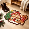 thumbnail image 4 of KKOUHVY Christmas Rug, Non-slipped & Absorbent Christmas Door Mat, Super Soft Cozy Cabin Xmas Front Door Rug for Indoor Entryway, 24x36 inch, 4 of 6