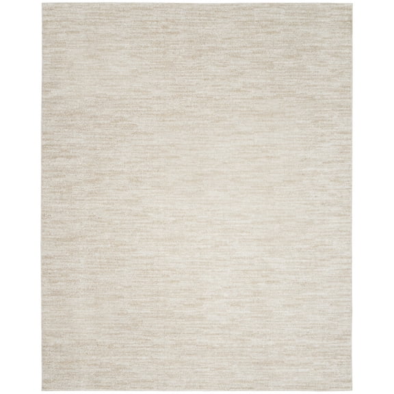 7' X 10' Ivory And Beige Non Skid Indoor Outdoor Area Rug