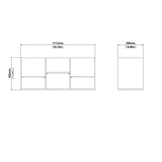 Tvilum Hyper Rectangle 6 Cubby Storage Entryway Bench, Jackson Hickory