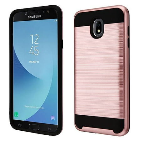 Samsung Galaxy J7 2018, J737, J7 V 2nd Gen, J7 Refine - Phone Case Shockproof Hybrid Rubber Rugged Case Cover Brushed Rose