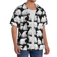 thumbnail image 2 of KLL Cute Cartoon Polar Bear Print Men's Shirt Short Sleeve Button Down Summer Cuba Beach Shirts- 3X-Large, 2 of 5