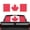 Canadian Flag, variant on FUIALDOLG Rear Window Decal for Trucks SUV Sedan Perforated UV-Resistant Waterproof Back Windshield Graphic Sticker, Universal Fit , Canadian Flag