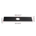 thumbnail image 2 of 10 Inch Sink Hole Cover, Deck Plate for 3-to-1 Hole Bathroom Sink, Rectangle Faucet Escutcheon Plate Brushed Black, 2 of 5