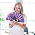thumbnail image 3 of Holographic Folding Fan Portable Iridescent Handheld Fan Summer Cooling Fan Decoration Dance Performance Props Party Accessories, 3 of 8