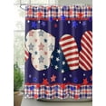 thumbnail image 2 of Independence Day Shower Curtain, Modern Stars and Stripes USA Flag Washable Shower Curtain with Hooks Bath Decor Fabric Shower Curtains for Bathroom, Hotel, Stalls, Bathtubs, 36x78 Inch, 2 of 6