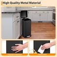 thumbnail image 4 of 8 Gallon Step Trash Can, Stainless Steel Bathroom Garbage Can with Removable Inner Bucket for Home Bedroom Office, 4 of 6