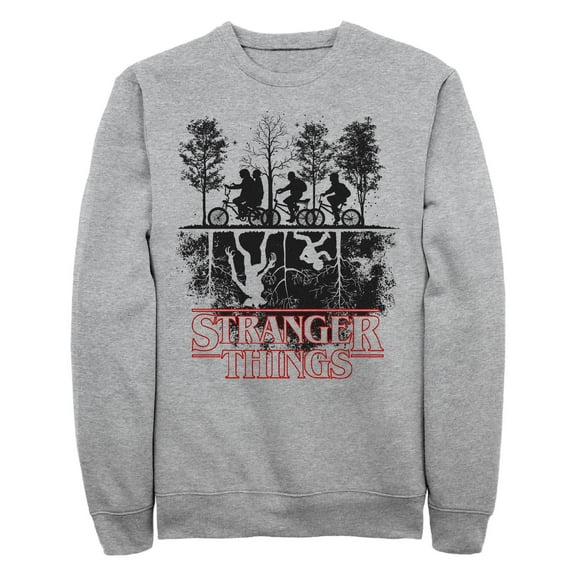 Netflix Men's Stranger Things Biking in Upside Down Sweatshirt