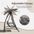 thumbnail image 7 of BEKAY Outdoor 3-Seat Patio Swing Chair, Porch Swing with Weather Resistant Canopy Steel Frame Swinging Bench for Garden Poolside Backyard, 7 of 7