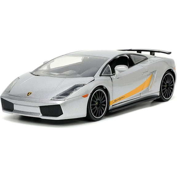 Jada Toys Hyper-Spec 1:24 Lamborghini Gallardo Superleggera Die-cast Car Silver, Toys for Kids and Adults