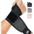 thumbnail image 1 of Muñequeras HiRui de malla ultrafina, transpirable y ajustable, color negro, 1 of 6