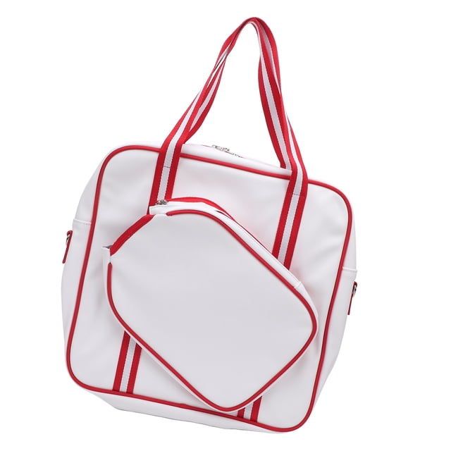 Pickleball Bolso de Hombro, Gran Capacidad, Cuero Suave de la Pu, Múltiples Bolsillos Con Cremallera, Para Al Aire Libre