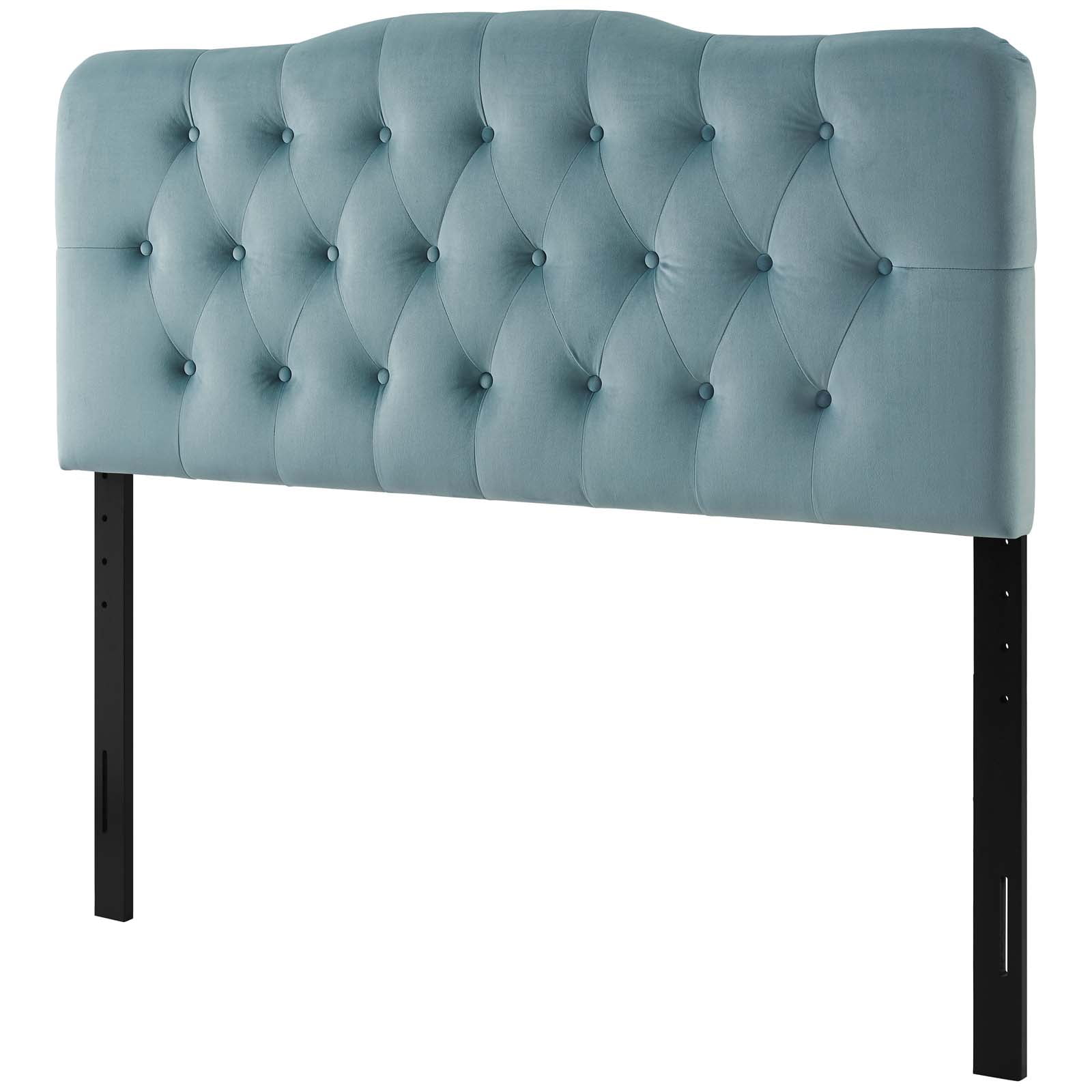 Contemporary Modern Urban Designer Bedroom Queen Size Tufted Headboard