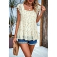 thumbnail image 4 of Womens Summer Tunic Tops Casual Dressy Blouse Loose Fit Short Sleeve T Shirts  XL, 4 of 8