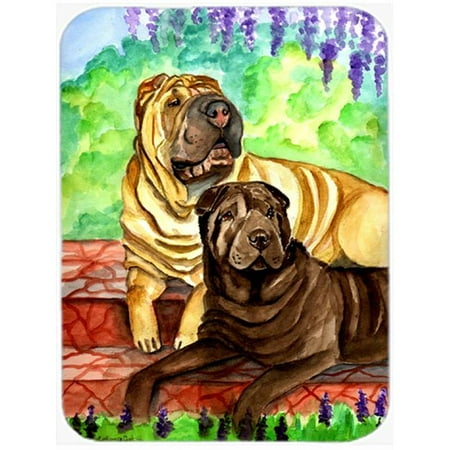 

15 x 12 in. Shar Pei Patio Peis Glass Cutting Board - Large