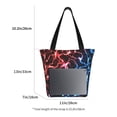 thumbnail image 2 of Kdxio Red And Blue Lightning Women Reusable Grocery Bags Foldable Ripstop,Reusable Shopping Bags for Shopping,Gym,Gift, 2 of 5