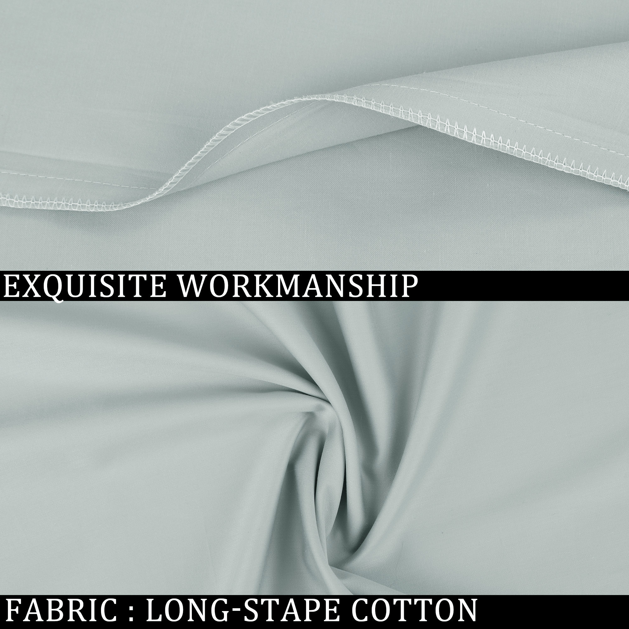 Unique Bargains Egyptian Cotton Zipper Long Body Pillow Cover Silver Gray 21" x 55"