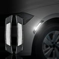 thumbnail image 1 of LinenLoon Universal 2PCS Carbon Fiber Car Fender Wheel Eyebrow Door Stickers Decal Protection Car Side Sticker Reflective Safety Decoration for Cars Trucks Pickup (White), 1 of 5