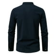 thumbnail image 3 of Men's Retro Henley Shirt Casual Long Sleeve Caftan Printed Casual Button Vintage Ethnic Beach Hawaiian T Shirt, 3 of 6
